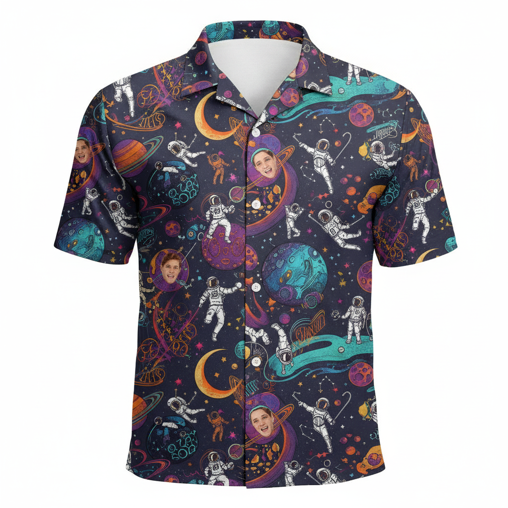 Cosmic Astronaut Hawaiian Shirt Fun Space Print 1 - Printyouraloha.com