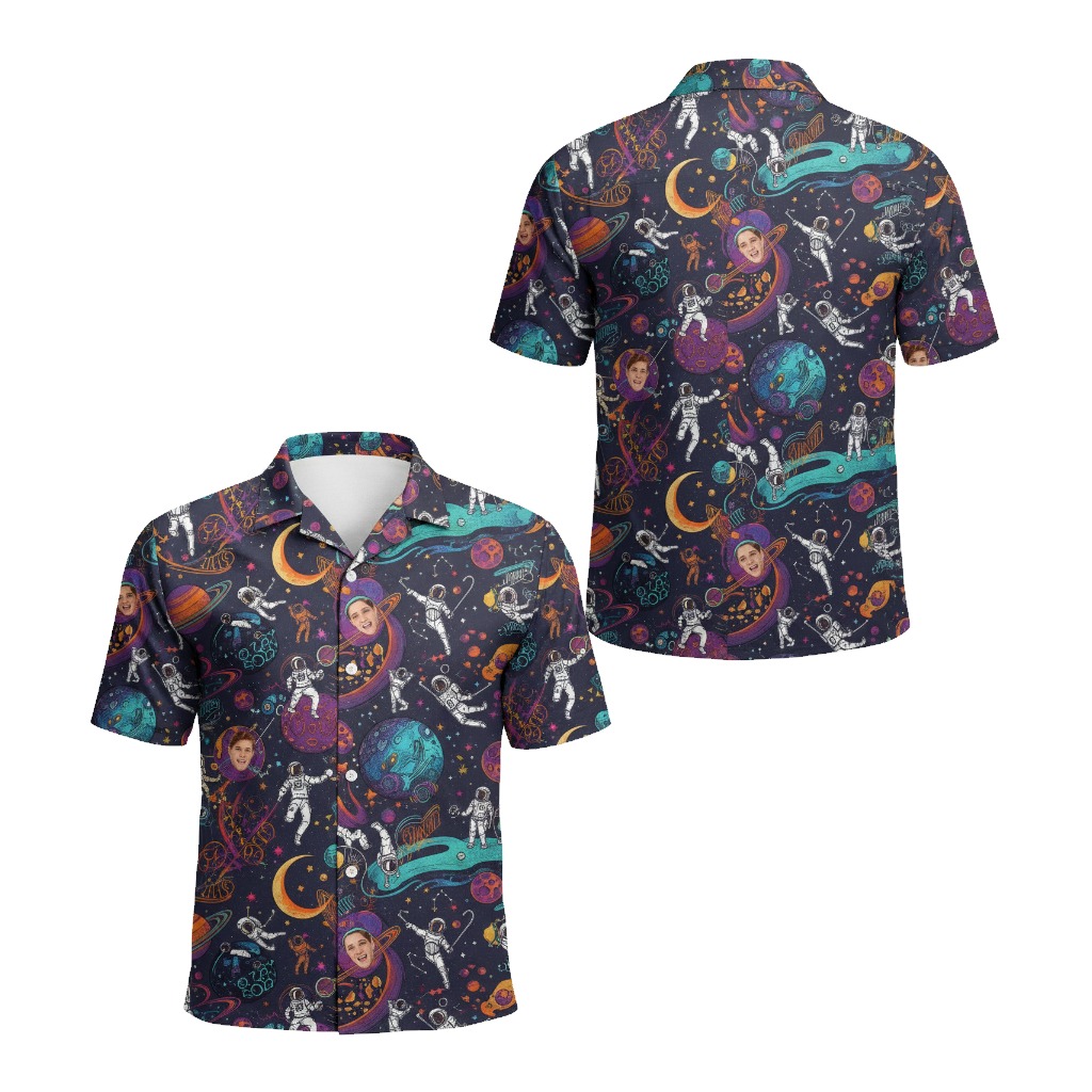 Cosmic Astronaut Hawaiian Shirt Fun Space Print - Printyouraloha.com Cosmic Astronaut Hawaiian Shirt Fun Space Print - Printyouraloha.com