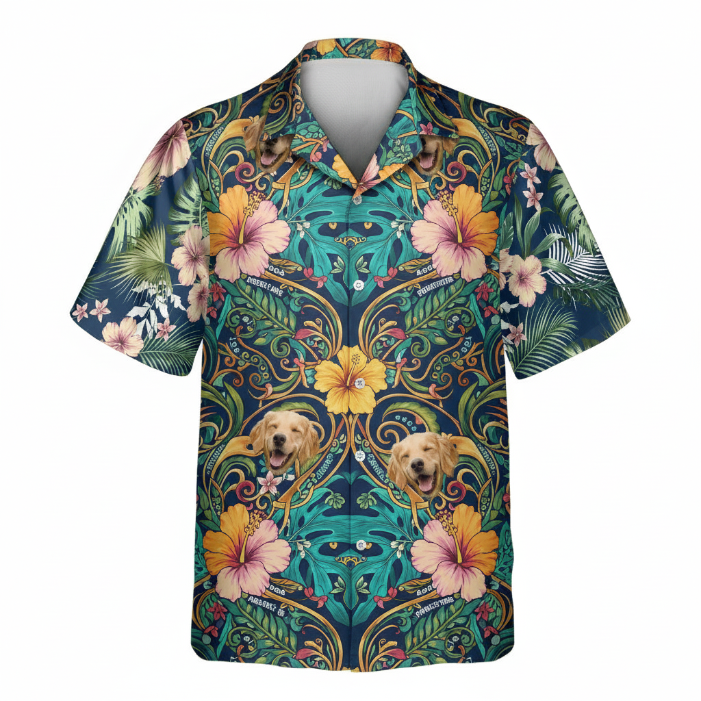 Golden Retriever Tropical Hawaiian Shirt Aloha Style 1 - Printyouraloha.com